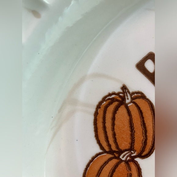 Vintage Royal China 1983 Country Harvest Pumpkin Pie Pan Plate w/ Recipe - Picture 3 of 5
